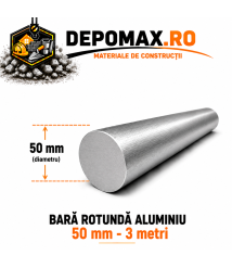 Bara rotunda aluminiu 50 mm, 3 metri, EN AW-2007